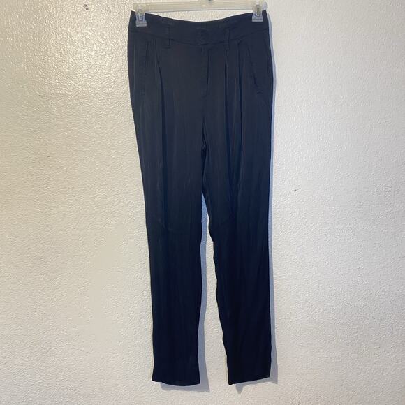 Gap Relaxed Satin Drapey Tapered Trousers Size 4 Tall 4T - Picture 2 of 11